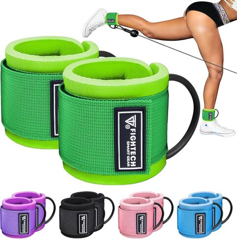 Ankle Straps for Working Out - Revitalize Your Lower Body Sculpting with Comfortable and Durable Ankle Strap for Cable Machine Pair - LiteMotion by FIGHTECH in Saudi Arabia