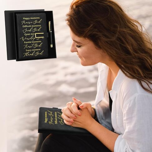 1 Set Christian Christian Mothers Day Gifts A6 Leather Journal Notebook Prayer Journal Present Box 100 Sheets Bible Study Notebook Pastor Inspirational Easter Gifts for Friends Teacher Appreciation in Saudi Arabia