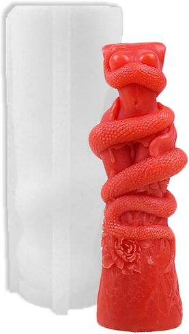 Cestony 3D A Woman Entangled by a Snake Shape Candle Silicone Molds for DIY Candle Resin Pillar Aromatherapy Candles Wax Soap Flower Specimen Clay Craft Desk Decor Making Tools in Saudi Arabia