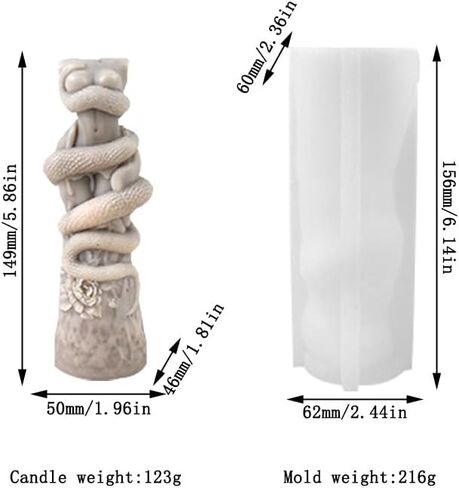 Cestony 3D A Woman Entangled by a Snake Shape Candle Silicone Molds for DIY Candle Resin Pillar Aromatherapy Candles Wax Soap Flower Specimen Clay Craft Desk Decor Making Tools in Saudi Arabia