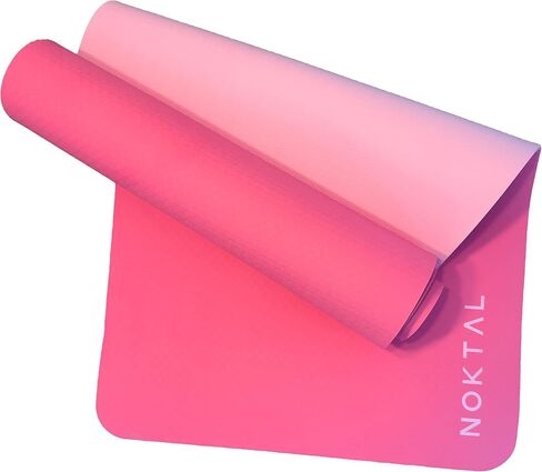 NOKTAL - Pilates Yoga Mat - ECO Friendly - High Density 6MM EXTRA THICK Yoga Mat - Non Slip - Workout Mat for Yoga, Pilates,Meditation and Floor Exercises in Saudi Arabia