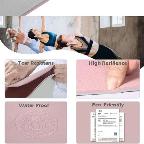 NOKTAL - Pilates Yoga Mat - ECO Friendly - High Density 6MM EXTRA THICK Yoga Mat - Non Slip - Workout Mat for Yoga, Pilates,Meditation and Floor Exercises in Saudi Arabia