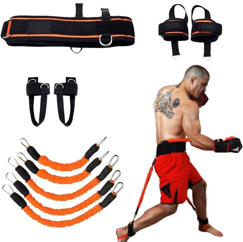 Exercise Boxing Resistance Bands Leg Strength Training Home Workout Equipment Bounce, Explosive Power Training for MMA, Bounce,etc Indoor and Outdoor Fitness Training, Set of 12 in Saudi Arabia