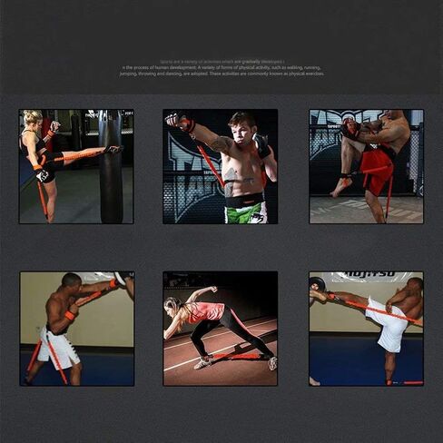 Exercise Boxing Resistance Bands Leg Strength Training Home Workout Equipment Bounce, Explosive Power Training for MMA, Bounce,etc Indoor and Outdoor Fitness Training, Set of 12 in Saudi Arabia