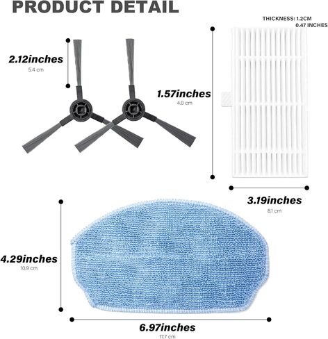 Usoway Robot Vacuum Replacement Parts Fit for MAMNV BR150/BR151, for ZCWA BR150/BR151, for ONSON BR150/BR151, for GTTVO BR150/BR151, for MANVINS G20 (1PC- Watertank), Suitable in Saudi Arabia
