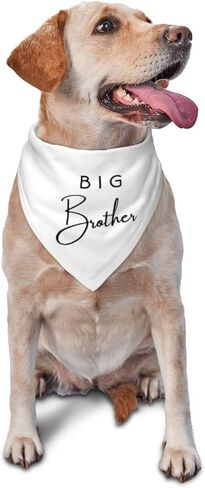 Big Brother Dog Bandana,Pregnancy Announcement,Gender Reveal Pet Scarf Accessories for Dog Lover Gifts (White) in Saudi Arabia