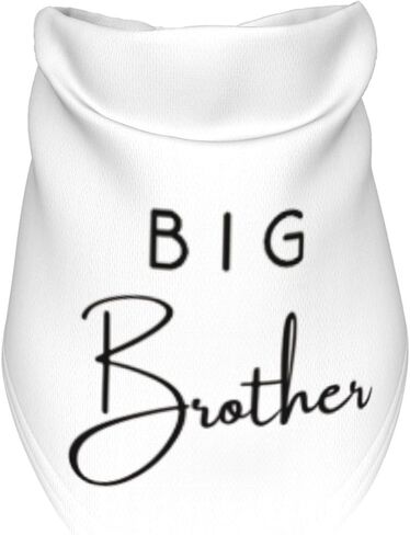 Big Brother Dog Bandana,Pregnancy Announcement,Gender Reveal Pet Scarf Accessories for Dog Lover Gifts (White) in Saudi Arabia