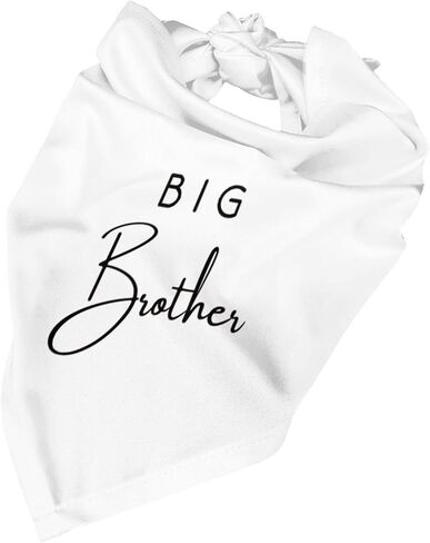 Big Brother Dog Bandana,Pregnancy Announcement,Gender Reveal Pet Scarf Accessories for Dog Lover Gifts (White) in Saudi Arabia