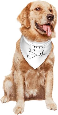 Big Brother Dog Bandana,Pregnancy Announcement,Gender Reveal Pet Scarf Accessories for Dog Lover Gifts (White) in Saudi Arabia