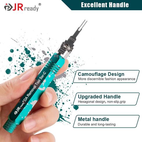 JRready ST5346 Automotive Pin Extractor Tool Kit with 7PCS Replacement Tips Upgraded Pin Removal Tools for Deutsch AMP Delphi Bosch Connectors, Professional Auto Repair Terminal Release Tool Kit in Kuwait