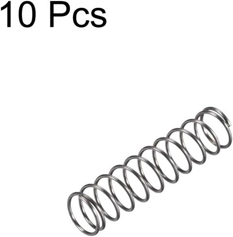 uxcell Compression Spring,6mm OD, 0.5mm Wire Size, 22mm Compressed Length, 40mm Free Length,8N Load Capacity,Gray,10pcs in Saudi Arabia