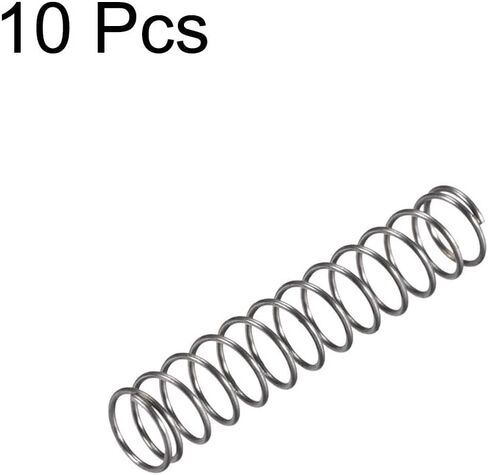 uxcell Compression Spring,6mm OD, 0.5mm Wire Size, 22mm Compressed Length, 40mm Free Length,8N Load Capacity,Gray,10pcs in Saudi Arabia