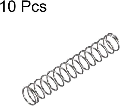 uxcell Compression Spring,6mm OD, 0.5mm Wire Size, 22mm Compressed Length, 40mm Free Length,8N Load Capacity,Gray,10pcs in Saudi Arabia