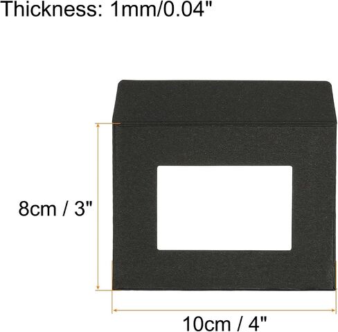 Patikil Full Face Window Windows 10 Pack 4 '' 'Clear Double -Side for Baiting Bathing Photos Catalogs ، Black in Saudi Arabia