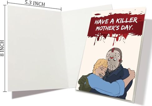 Funny Horror Movie Theme Mother's Day Card, Unique Have A Killer Mother's Day Gift, Creepy Michael Myers Card for Woman Grandma in Saudi Arabia