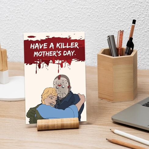 Funny Horror Movie Theme Mother's Day Card, Unique Have A Killer Mother's Day Gift, Creepy Michael Myers Card for Woman Grandma in Saudi Arabia