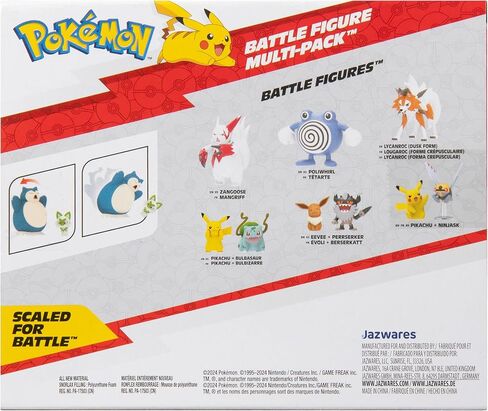 Pokemon Battle Figure 2 Pack - 2-Inch Eevee and 4.5-Inch Scyther Battle Ready Figures in Kuwait