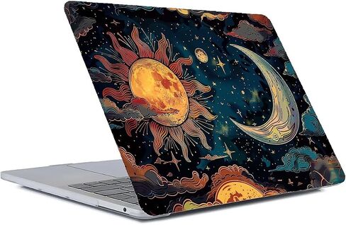 for MacBook Air 15 Inch of Clear Case Sun and The Moon Shine Against Patterns 2023 Version of M2 A2941/M4 A3241 Plastic Hard Shell Clear Computer Case in Kuwait