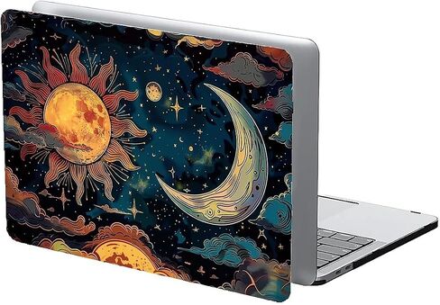 for MacBook Air 15 Inch of Clear Case Sun and The Moon Shine Against Patterns 2023 Version of M2 A2941/M4 A3241 Plastic Hard Shell Clear Computer Case in Kuwait