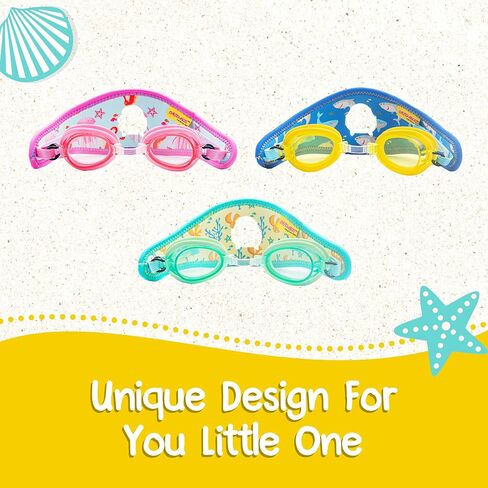 Booggles, Anti-Fog Kids Swim Goggles, Adjustable Kid and Toddler Goggles, Kids Swimming Goggles with Thick Strap in Saudi Arabia