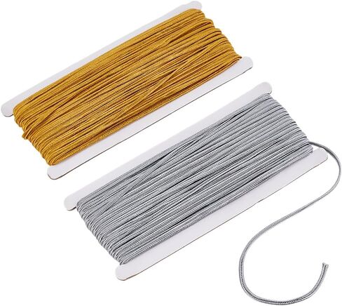 MAYJOYDIY 65.6Yards×0.12inch Soutache Braided Cord String for Sewing Braided Cord String Beading Cords Thread String for Quilting Trimming DIY Crafts Making Supplies(Black & White) in Saudi Arabia