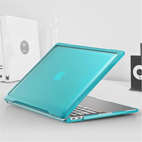 متوافق مع Macbook Air Case 13 Inch Case 2022-2018 M1 A2337 A2179 A1932 Touch ID ، حواف ألياف الكربون الثقيلة مقاومة الصدمات الوعرة. in Kuwait