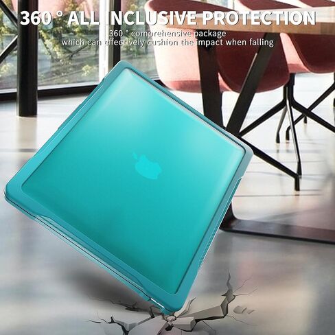 متوافق مع Macbook Air Case 13 Inch Case 2022-2018 M1 A2337 A2179 A1932 Touch ID ، حواف ألياف الكربون الثقيلة مقاومة الصدمات الوعرة. in Kuwait