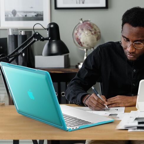 متوافق مع Macbook Air Case 13 Inch Case 2022-2018 M1 A2337 A2179 A1932 Touch ID ، حواف ألياف الكربون الثقيلة مقاومة الصدمات الوعرة. in Kuwait