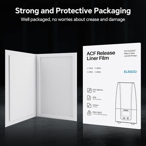 ELEGOO 5PCS PFA Release Liner Film 146 * 195mm with 0.127mm Thickness and Stronger Release Functionality,Compatible with Mars 3/Mars 3 Pro/Mono 2 in Kuwait
