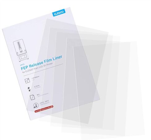 ELEGOO 5PCS PFA Release Liner Film 146 * 195mm with 0.127mm Thickness and Stronger Release Functionality,Compatible with Mars 3/Mars 3 Pro/Mono 2 in Kuwait