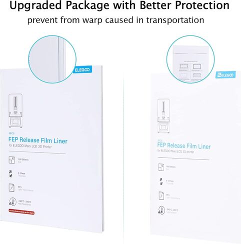 ELEGOO 5PCS PFA Release Liner Film 146 * 195mm with 0.127mm Thickness and Stronger Release Functionality,Compatible with Mars 3/Mars 3 Pro/Mono 2 in Kuwait