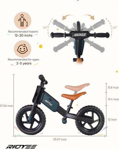RIDYEE Toddler Balance Bike 2 Year Old, Kids Balance Bike Ages 2-5 in Saudi Arabia