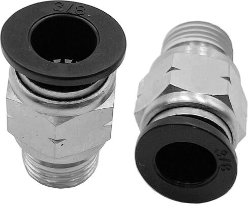 Air Hose Fittings 8Mm Or 5/16 Od 1/4" Npt Male Straight Push To Connect Fittings Air Line Union Pneumatic Fittings Nylon & Nickel-plated Brass Male Push Air Fitting (10 Pack) in Saudi Arabia