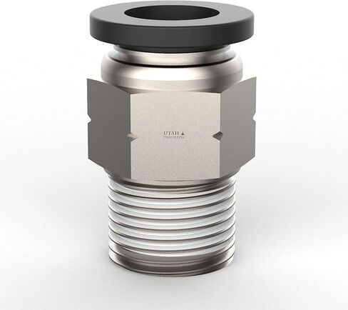 Air Hose Fittings 8Mm Or 5/16 Od 1/4" Npt Male Straight Push To Connect Fittings Air Line Union Pneumatic Fittings Nylon & Nickel-plated Brass Male Push Air Fitting (10 Pack) in Saudi Arabia