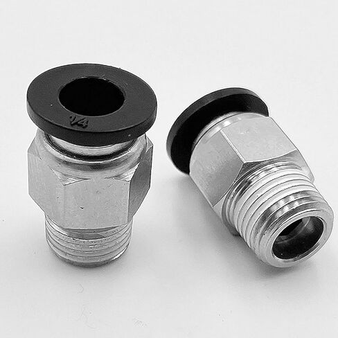Air Hose Fittings 8Mm Or 5/16 Od 1/4" Npt Male Straight Push To Connect Fittings Air Line Union Pneumatic Fittings Nylon & Nickel-plated Brass Male Push Air Fitting (10 Pack) in Saudi Arabia
