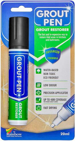 Grout Pen Black Tile Paint Marker: Waterproof Grout Paint, Tile Grout Colorant and Sealer Pen - Black, Narrow 5mm Tip (7mL) in Kuwait
