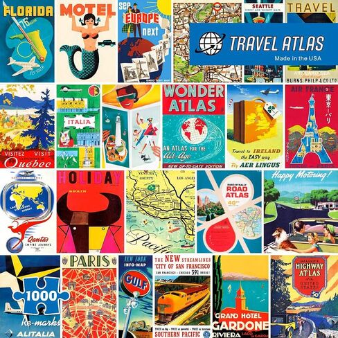 Re-Marks 1950s Pop Culture Puzzle, 1000-Piece Puzzle for All Ages, Family Jigsaw Puzzle in Saudi Arabia