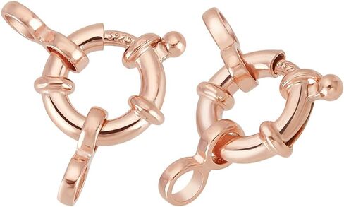 PH Pandahall 925 Clasps Silver Silver Spring Clasps 2pcs مجوهرات الربيع المشابك 10 مم موصلات رابط المجوهر in Kuwait