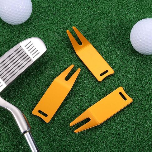 MUXSAM Golf Divot Repair Tool, Portable Golf Green Divot Fork, Metal Bending Golf Divot Tools, Curved Golf Green Repair Accessories for Men Women Golf Lovers in Saudi Arabia