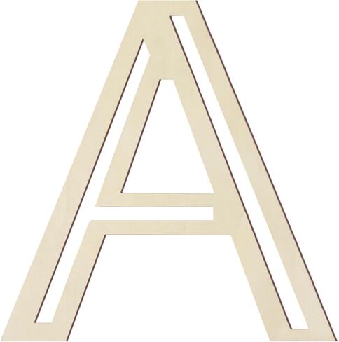 Wooden Letters 8 Inch for Crafts, Hollow Cut Wood Letters A Cutout Unfinished Alphabet Wooden Letters for Wall Decor DIY Painting Home Party Nursery Decor in Kuwait