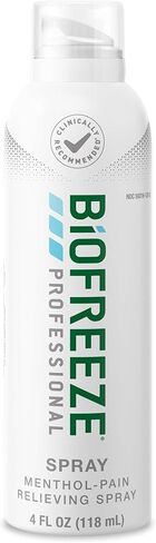Biofreeze Professional Menthol Pain Relief Spray 4 FL OZ رذاذ الهباء الجوي عديم اللون لتخفيف الآلام المرتبطة بألم العضلات والتهاب المفاصل وآلام الظهر البسيطة وآلام المفاصل (قد تختلف التعبئة والتغليف) in Kuwait