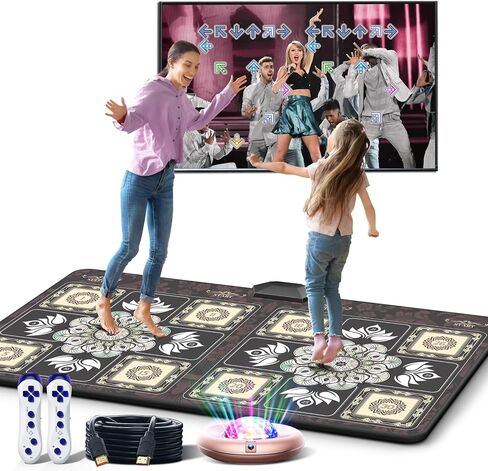 Unicorn Electronic Dance Mat for Kids and Adults - Wireless Dance Pad for TV with HD Camera, Plug and Play Double User Dance Mat Game, Christmas and Birthday Gift Toys for Girls and Boys in Kuwait