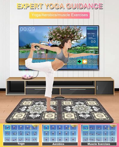 Unicorn Electronic Dance Mat for Kids and Adults - Wireless Dance Pad for TV with HD Camera, Plug and Play Double User Dance Mat Game, Christmas and Birthday Gift Toys for Girls and Boys in Kuwait