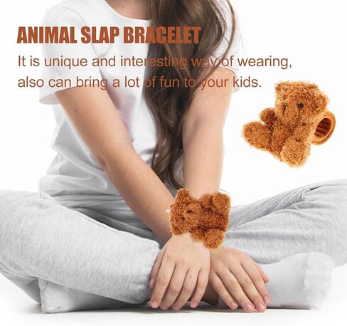Toyvian Plush Bear Slap Bracelet Animal Slap Bands Patting Wrist Ring for Kids' Party Favors in Saudi Arabia
