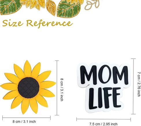 2PCS Daisy Flower Charms for Bogg Bag, Insert Decorative Charm for Handbag Beach Tote Bag Dog MOM Life in Saudi Arabia