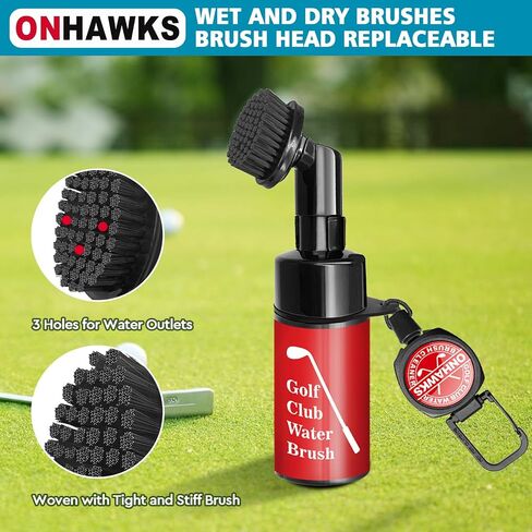 Upgraded Pro Golf Club Water Brush Cleaner with Retainer Clip,Ultimate Green Cleaning Equipment for Golfers,Simple and Effective Club Cleaning Accessories,Best Golf Gifts for Men and Women in Saudi Arabia