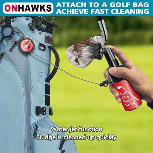 Upgraded Pro Golf Club Water Brush Cleaner with Retainer Clip,Ultimate Green Cleaning Equipment for Golfers,Simple and Effective Club Cleaning Accessories,Best Golf Gifts for Men and Women in Saudi Arabia