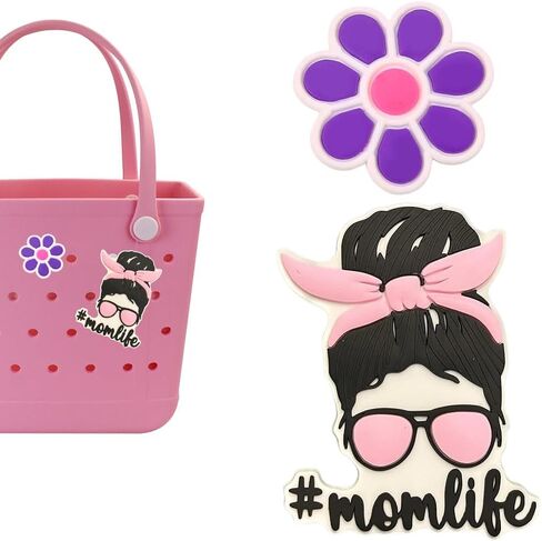 2PCS Daisy Flower Charms for Bogg Bag, Insert Decorative Charm for Handbag Beach Tote Bag Dog MOM Life in Saudi Arabia