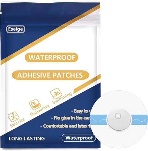 Eseige-Sensor Covers for Libre 2,3-50 Pack Waterproof Adhesive Patches - Latex Free and Transparent Tape to Protect The CGM in Kuwait