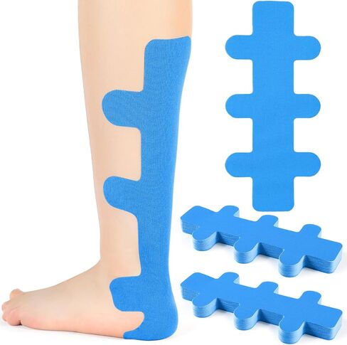 30 Pcs Achilles Tendonitis Kinesiology Tape Precut Achilles Tendon Ankle Tape Latex Free for Sprained Ankle Relief Muscle Support Foot Pain Athletic Sport(Nude) in Kuwait